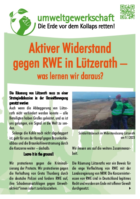 Umweltgewerkschaft Flyer Lehren aus Luetzerath farbig Mailversion a